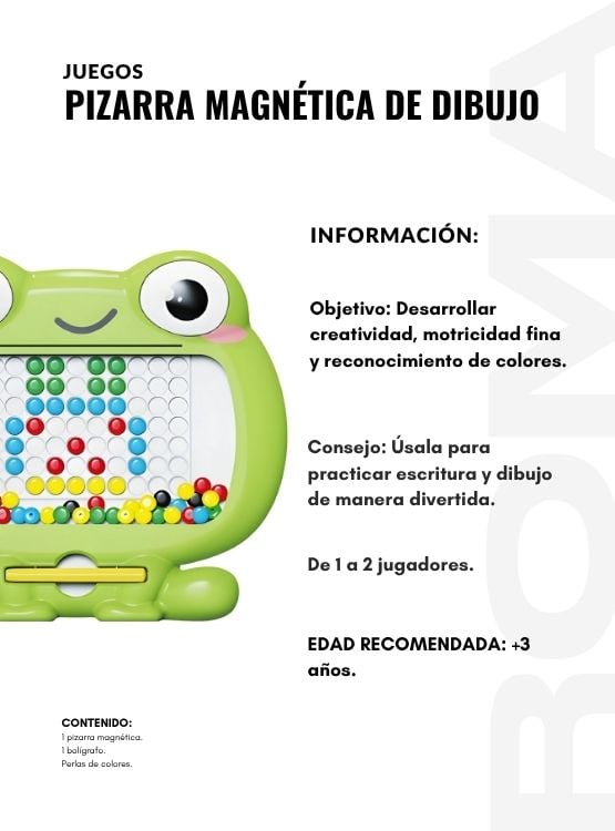 PIZARRA MAGNÉTICA DE DIBUJO  JUEGO DIDÁCTICO - 2