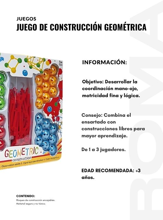 JUEGO DE CONSTRUCCIÓN GEOMÉTRICA JUEGO DIDÁCTICO - 2