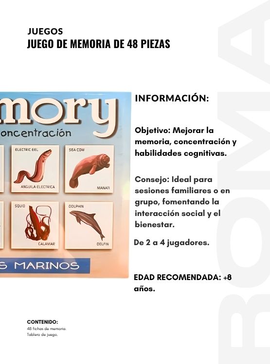 JUEGO DE MEMORIA 48 PIEZAS JUEGO DIDÁCTICO - 2