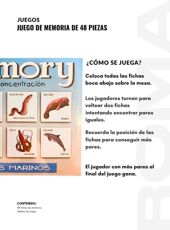 JUEGO DE MEMORIA 48 PIEZAS JUEGO DIDÁCTICO - 3