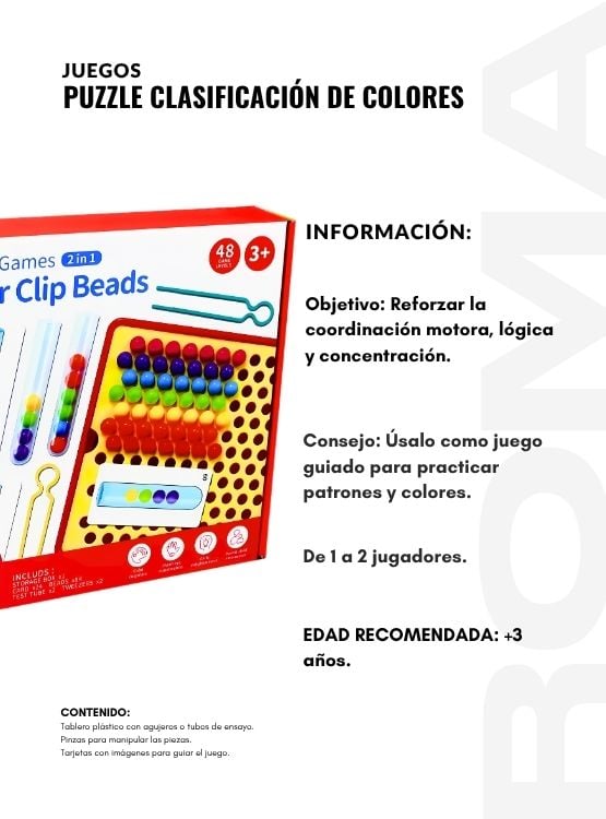 PUZZLE CLASIFICACIÓN DE COLORES JUEGO DIDÁCTICO - 2