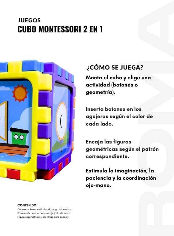CUBO MONTESSORI 2 EN 1 JUEGO DIDÁCTICO - 3