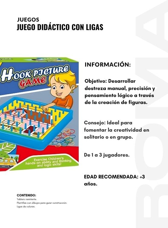 JUEGO DIDÁCTICO CON GANCHOS Y LIGA - 2