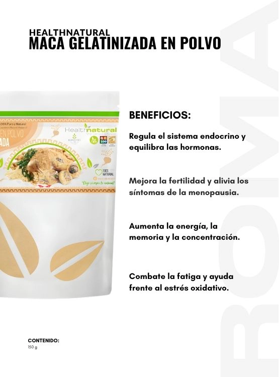 MACA GELATINIZADA EN POLVO 150G HEALTHNATURAL - 2
