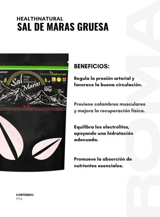 PACK 3 SAL DE MARAS GRUESA 500G HEALTHNATURAL - 2