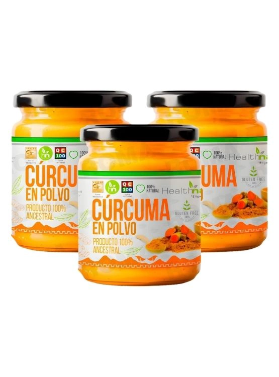 PACK 3 CÚRCUMA EN POLVO 100G HEALTHNATURAL - 1