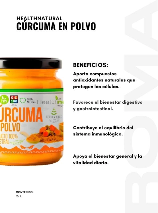PACK 3 CÚRCUMA EN POLVO 100G HEALTHNATURAL - 2