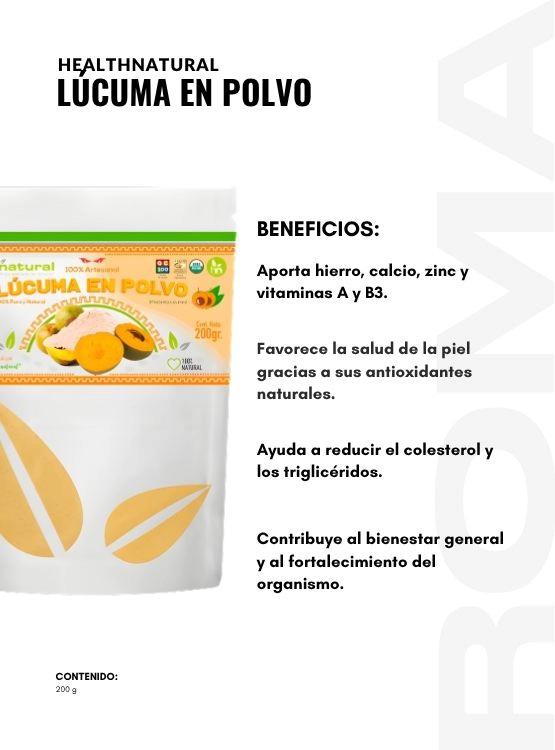 PACK 2 LÚCUMA EN POLVO 200G HEALTHNATURAL - 2