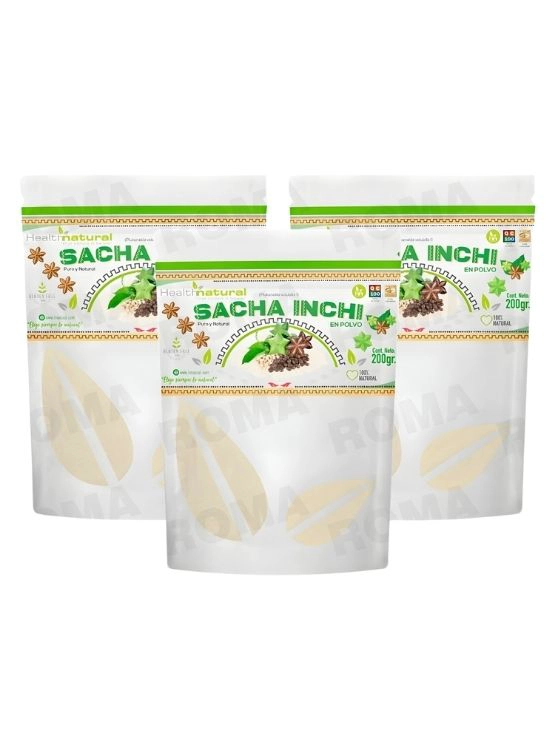 PACK 3 SACHA INCHI EN POLVO 200G HEALTHNATURAL - 1