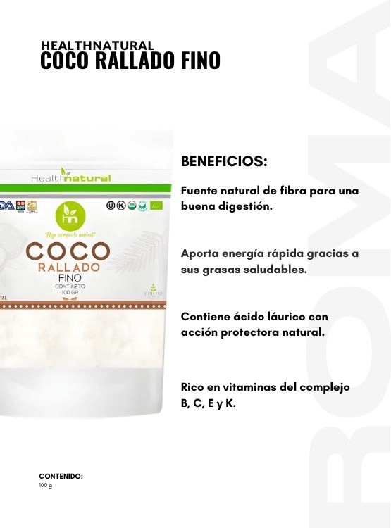 PACK 2 COCO RALLADO FINO 100G HEALTHNATURAL - 2