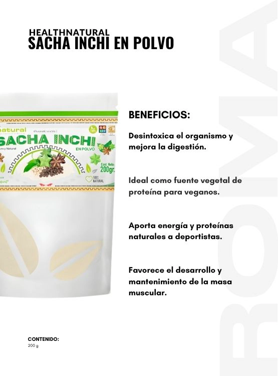 SACHA INCHI EN POLVO 200G HEALTHNATURAL - 2