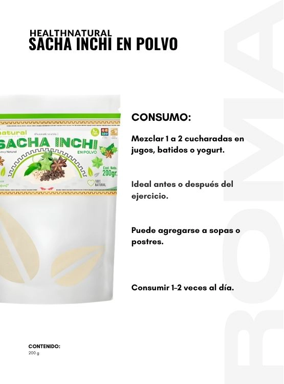 SACHA INCHI EN POLVO 200G HEALTHNATURAL - 3