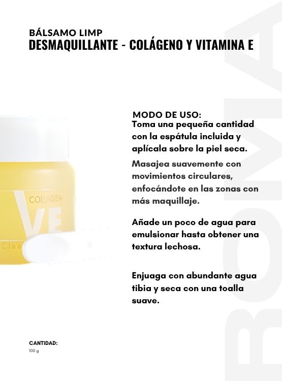 PACK 2 BÁLSAMO LIMP DESMAQUILLANTE COLÁGENO VITAMINA E 100G DR RASHEL - 3