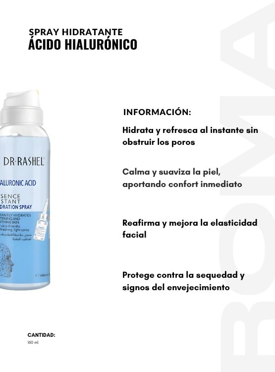 SPRAY HIDRATANTE ÁCIDO HIALURÓNICO 160ML DR RASHEL - 2