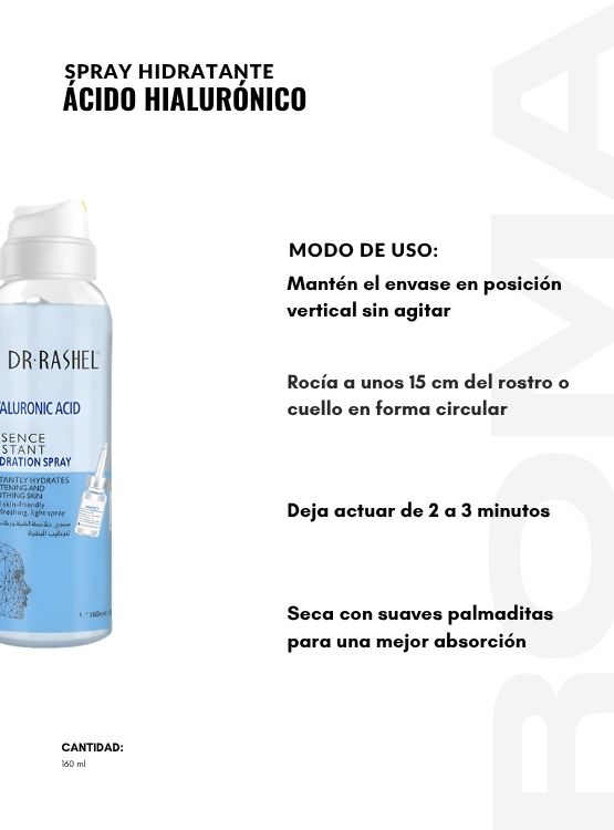 SPRAY HIDRATANTE ÁCIDO HIALURÓNICO 160ML DR RASHEL - 3