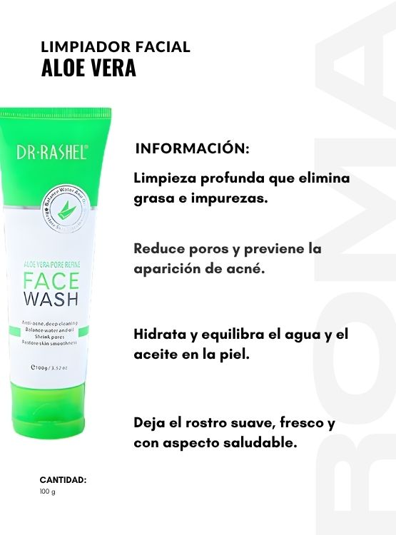 LIMPIADOR FACIAL ALOE VERA 100G DR RASHEL - 2