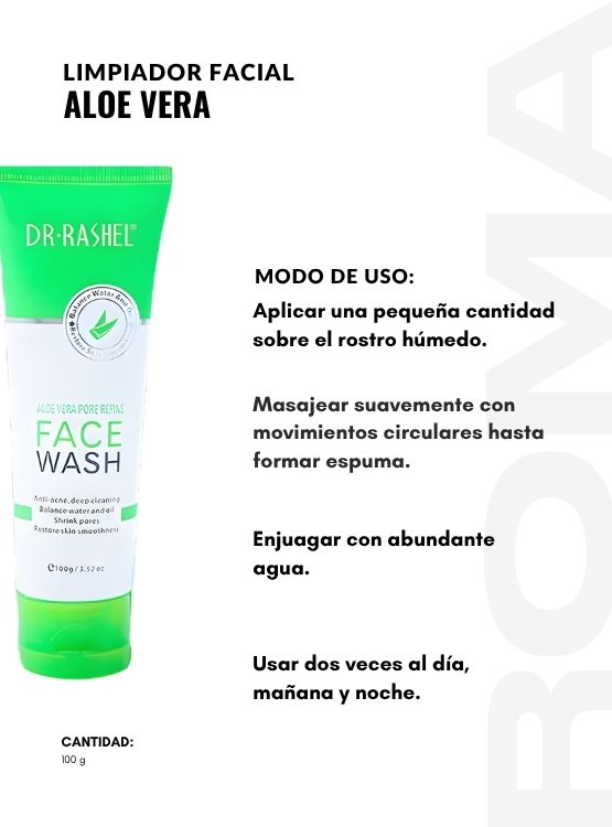 LIMPIADOR FACIAL ALOE VERA 100G DR RASHEL - 3