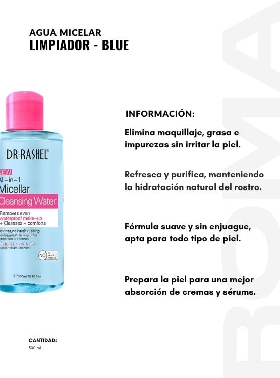 AGUA MICELAR LIMPIADOR BLUE 300ML DR RASHEL - 2