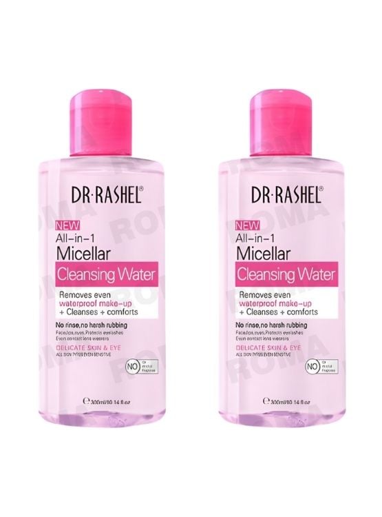 PACK 2 AGUA MICELAR LIMPIADOR ROSA 300ML DR RASHEL - 1