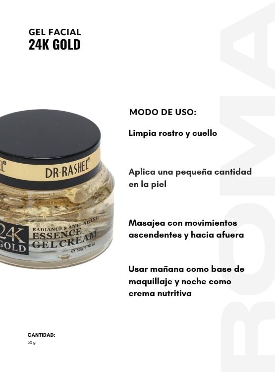 GEL FACIAL 24K GOLD 50G DR RASHEL - 3