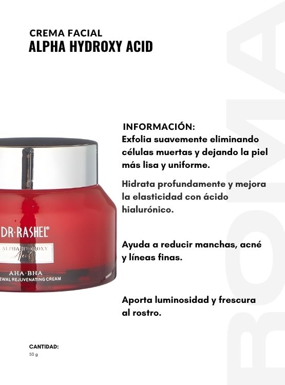 PACK 2 CREMA FACIAL ALPHA HYDROXY ACID 50G DR RASHEL - 2
