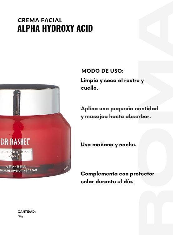 PACK 2 CREMA FACIAL ALPHA HYDROXY ACID 50G DR RASHEL - 3