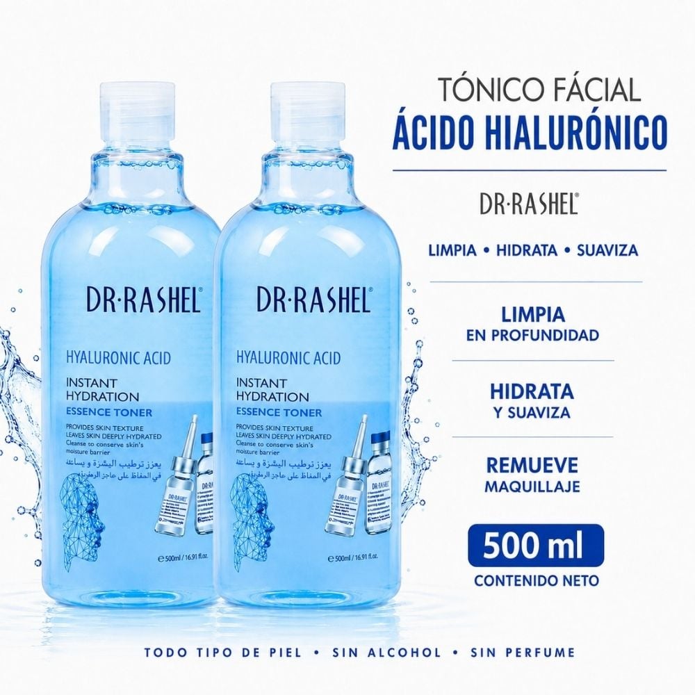 PACK 2 TÓNICO FÁCIAL ÁCIDO HIALURÓNICO 500ML DR RASHEL - 1