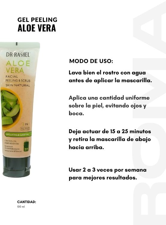 PACK 3 GEL PEELING ALOE VERA 100ML DR RASHEL - 3