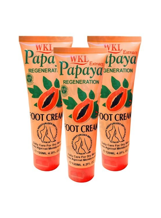 PACK 3 CREMA PARA PIES PAPAYA 120ML WOKALI - 1