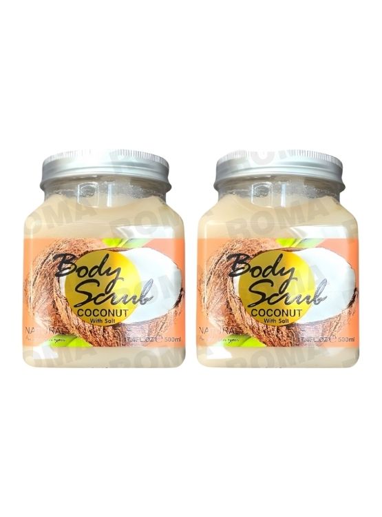 PACK 2 EXFOLIANTE CORPORAL BASE DE SAL DE MAR Y COCO 500ML WOKALI - 1