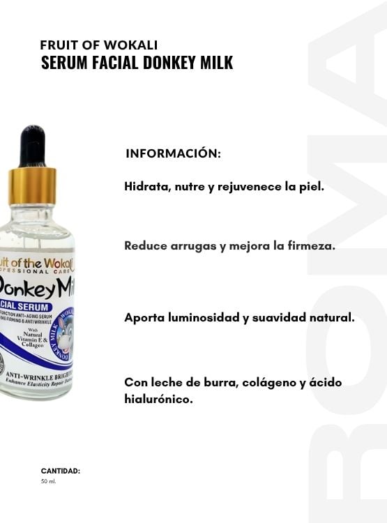 PACK 2 SERUM FACIAL DONKEY MILK 50ML WOKALI - 2