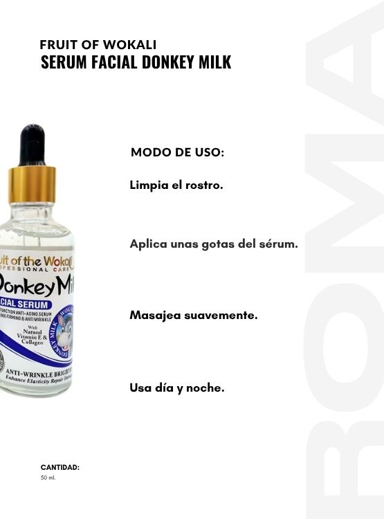 PACK 2 SERUM FACIAL DONKEY MILK 50ML WOKALI - 3