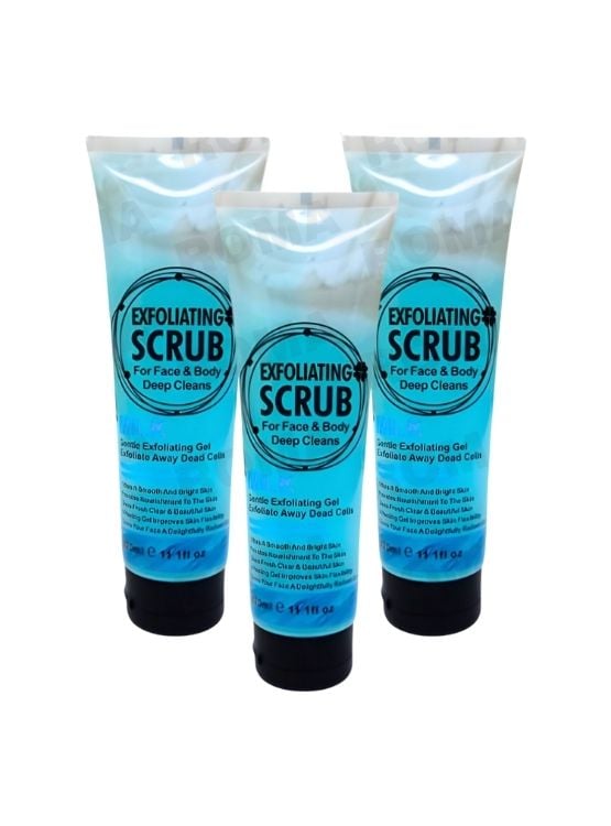 PACK 3 EXFOLIANTE FACIAL Y CORPORAL LECHE 320ML WOKALI - 1