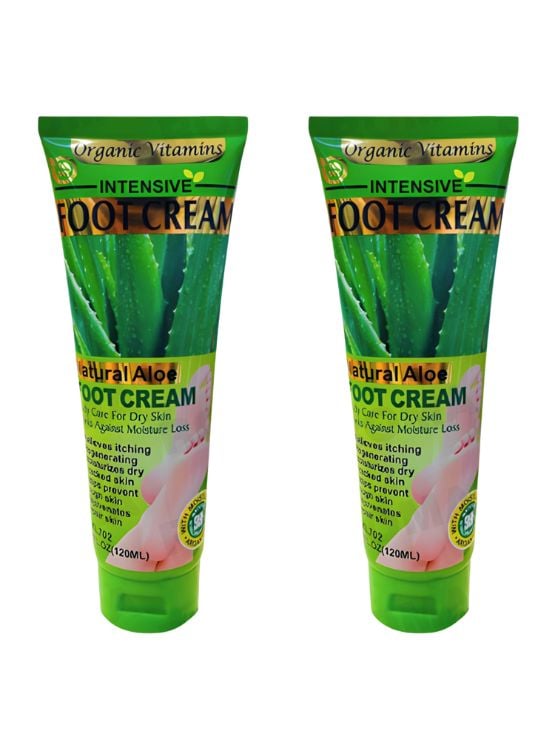 PACK 2 CREMA PARA PIES ALOE VERA 120ML WOKALI - 1