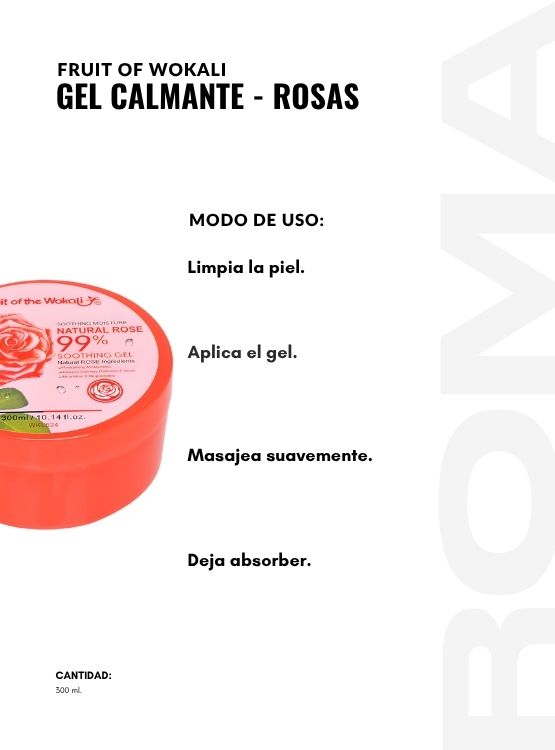 PACK 3 GEL CALMANTE ROSAS 300ML WOKALI - 3