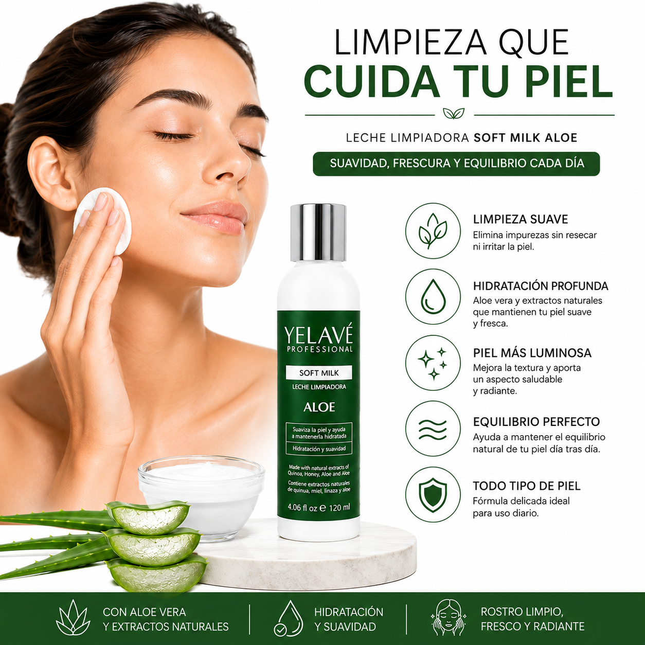 SOFT MILK ALOE 120ML YELAVÉ - 2