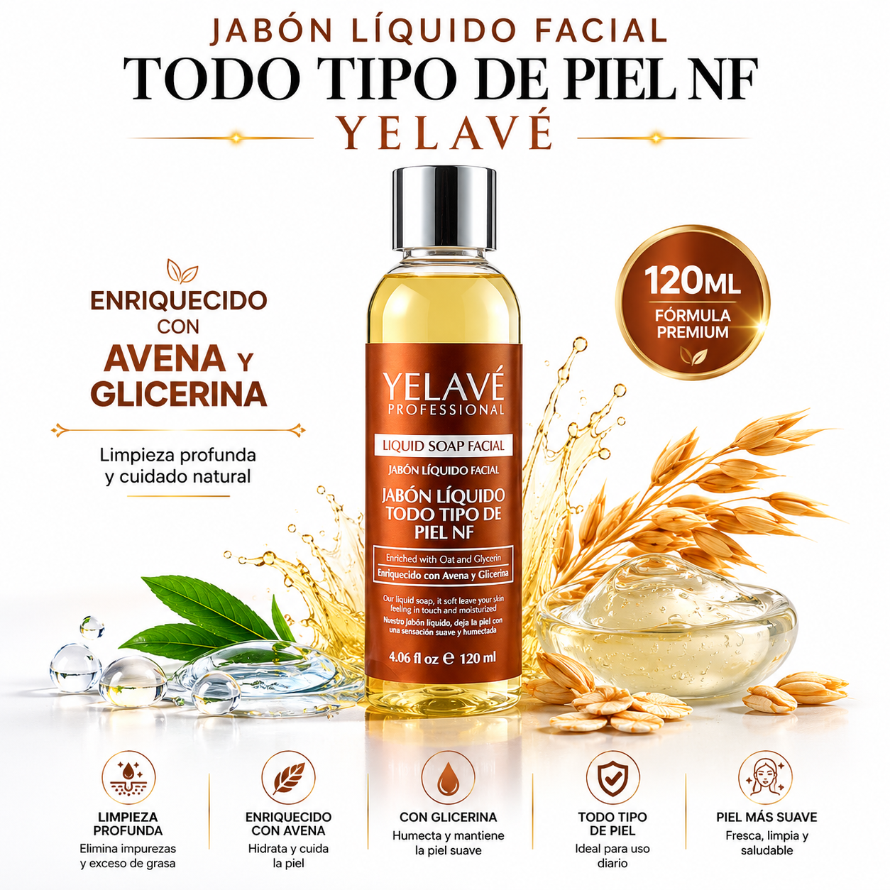 JABÓN TODO TIPO DE PIEL NF 120ML YELAVÉ - 1