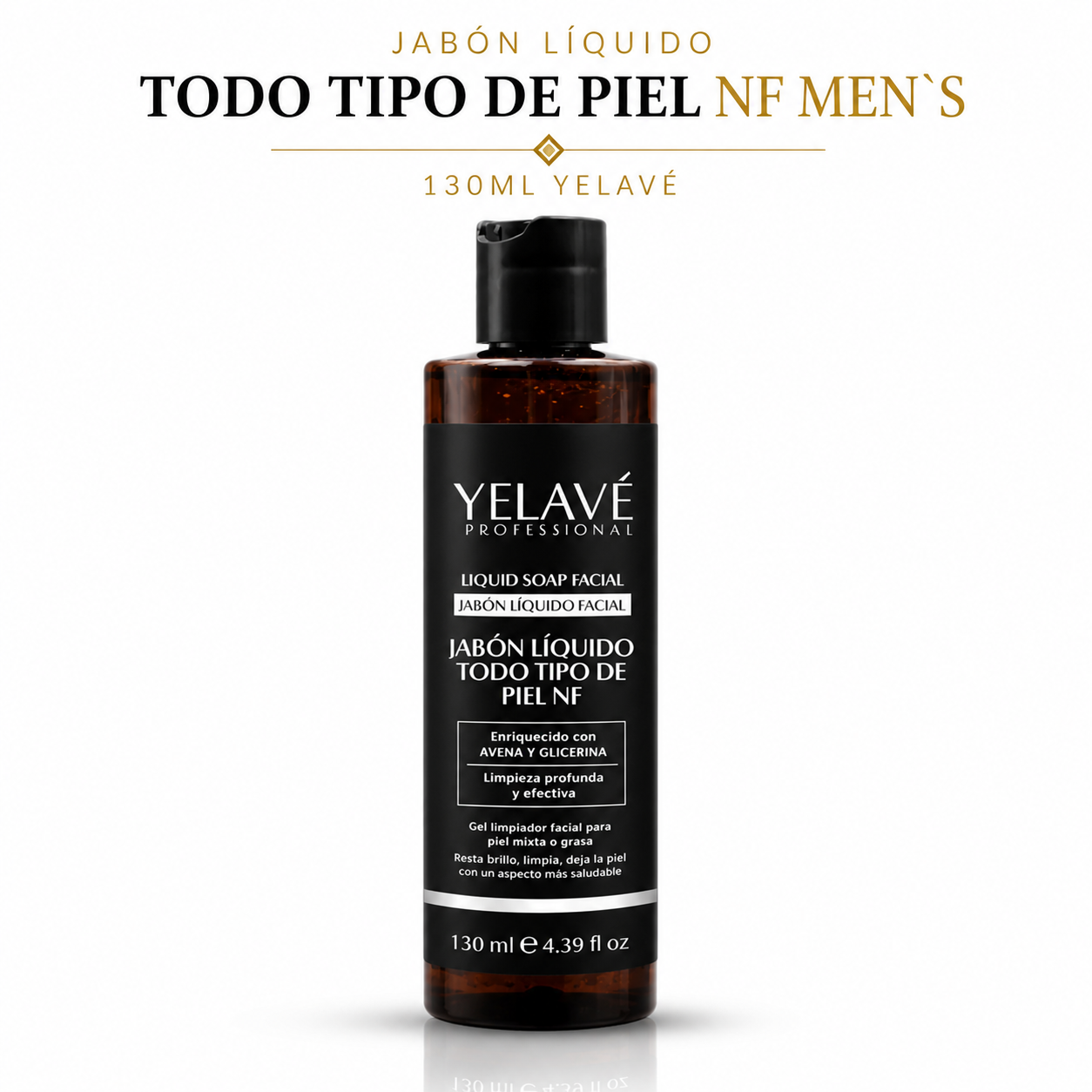 JABÓN LÍQUIDO TODO TIPO DE PIEL NF MEN`S 130ML YELAVÉ - 1
