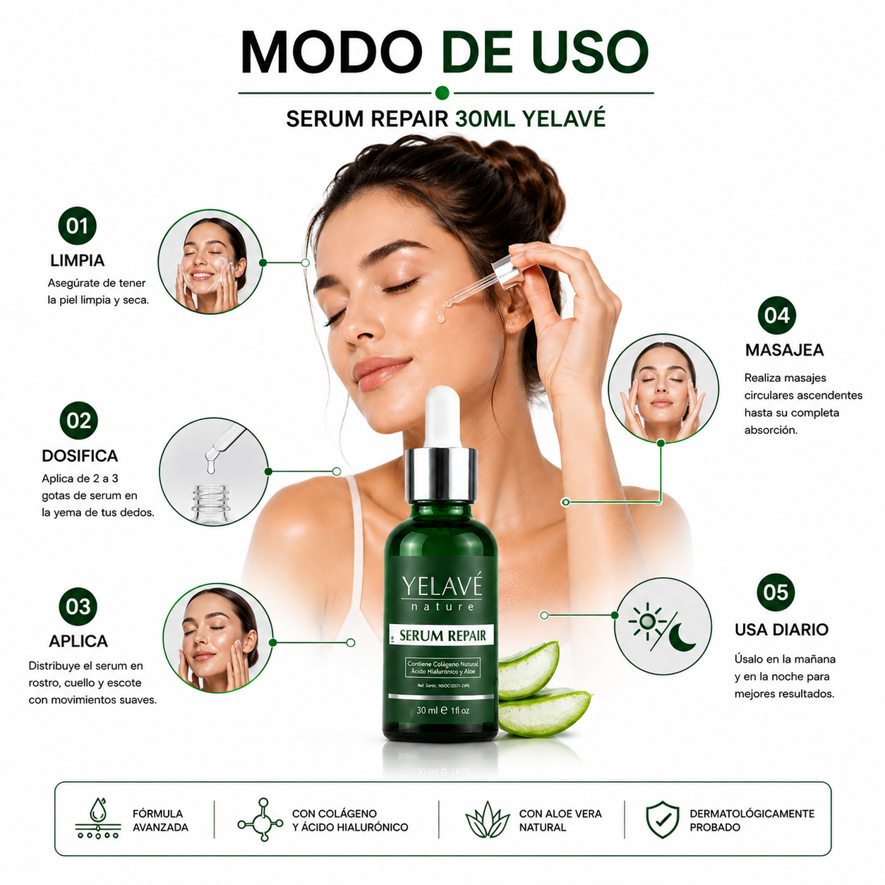 SERUM REPAIR 30ML YELAVÉ - 3