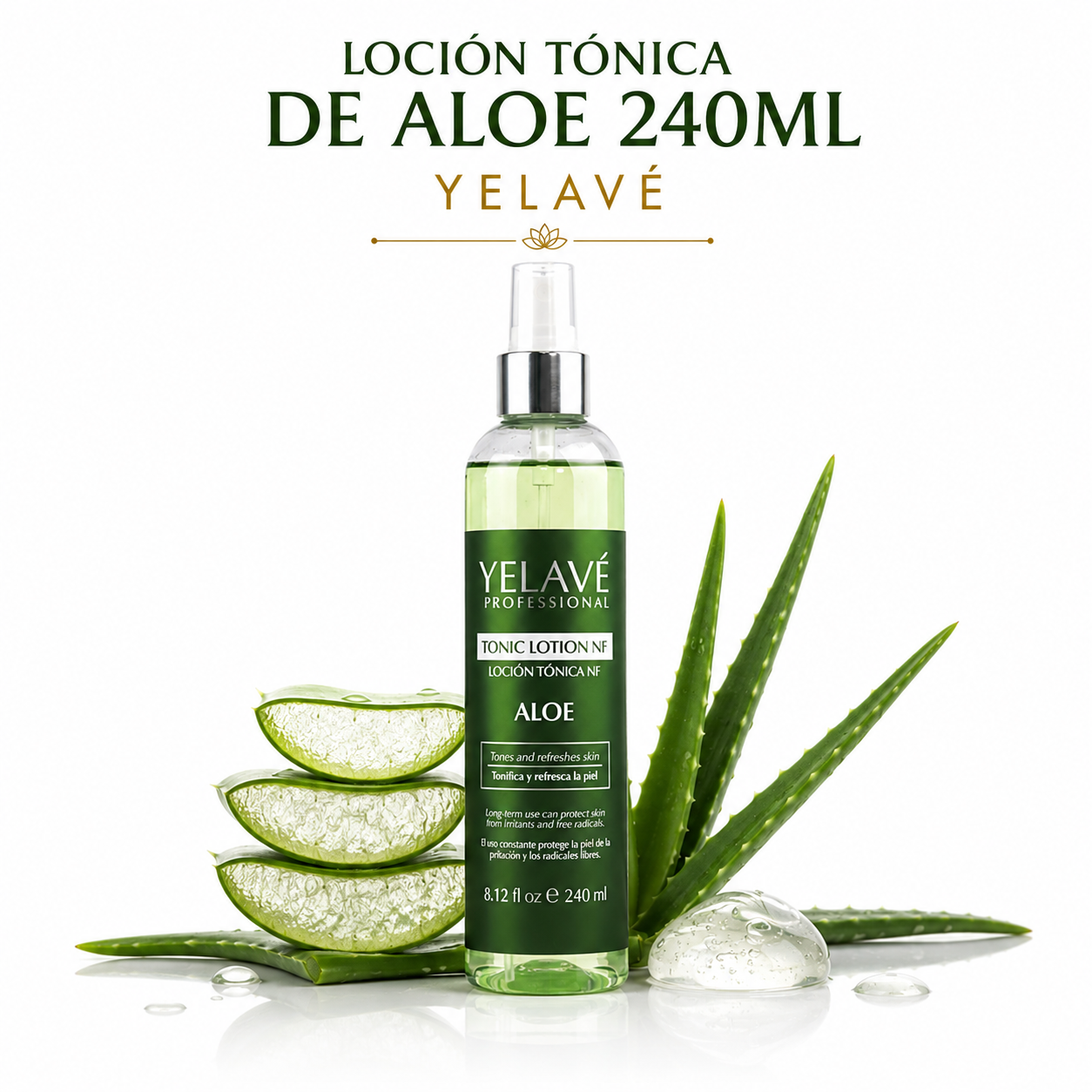 LOCIÓN TÓNICA DE ALOE 240ML YELAVÉ - 1