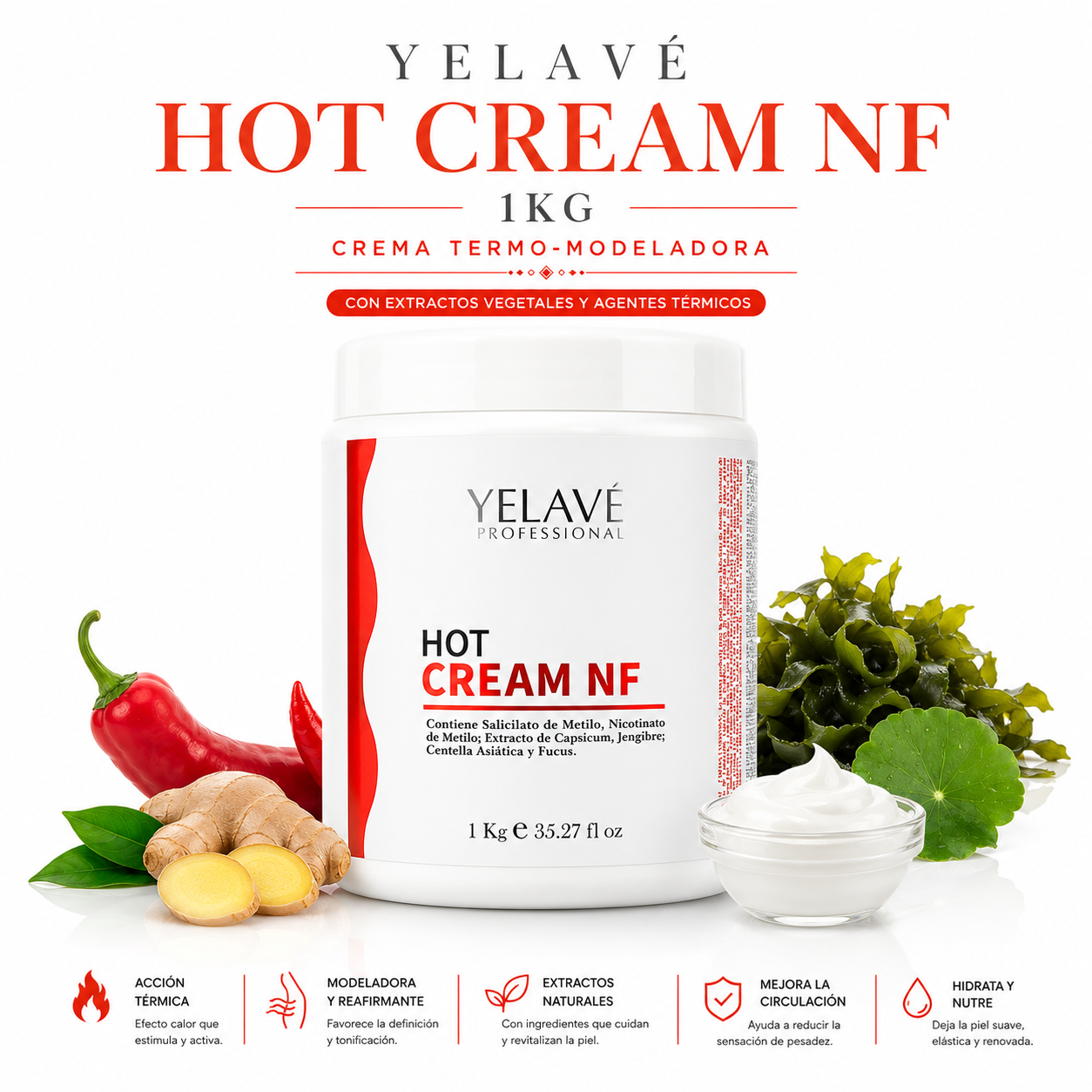 HOT CREAM NF 1KG YELAVÉ - 1