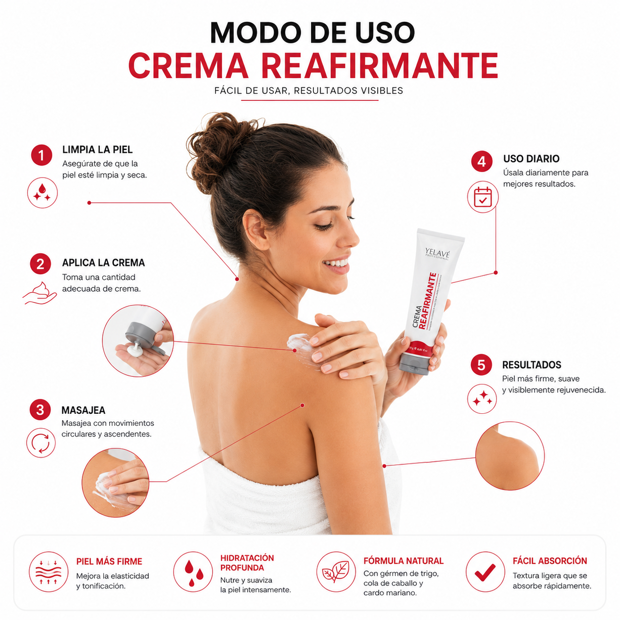 CREMA REAFIRMANTE 250G YELAVÉ - 3