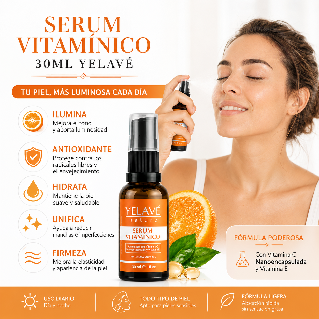 SERUM VITAMÍNICO 30ML YELAVÉ - 2