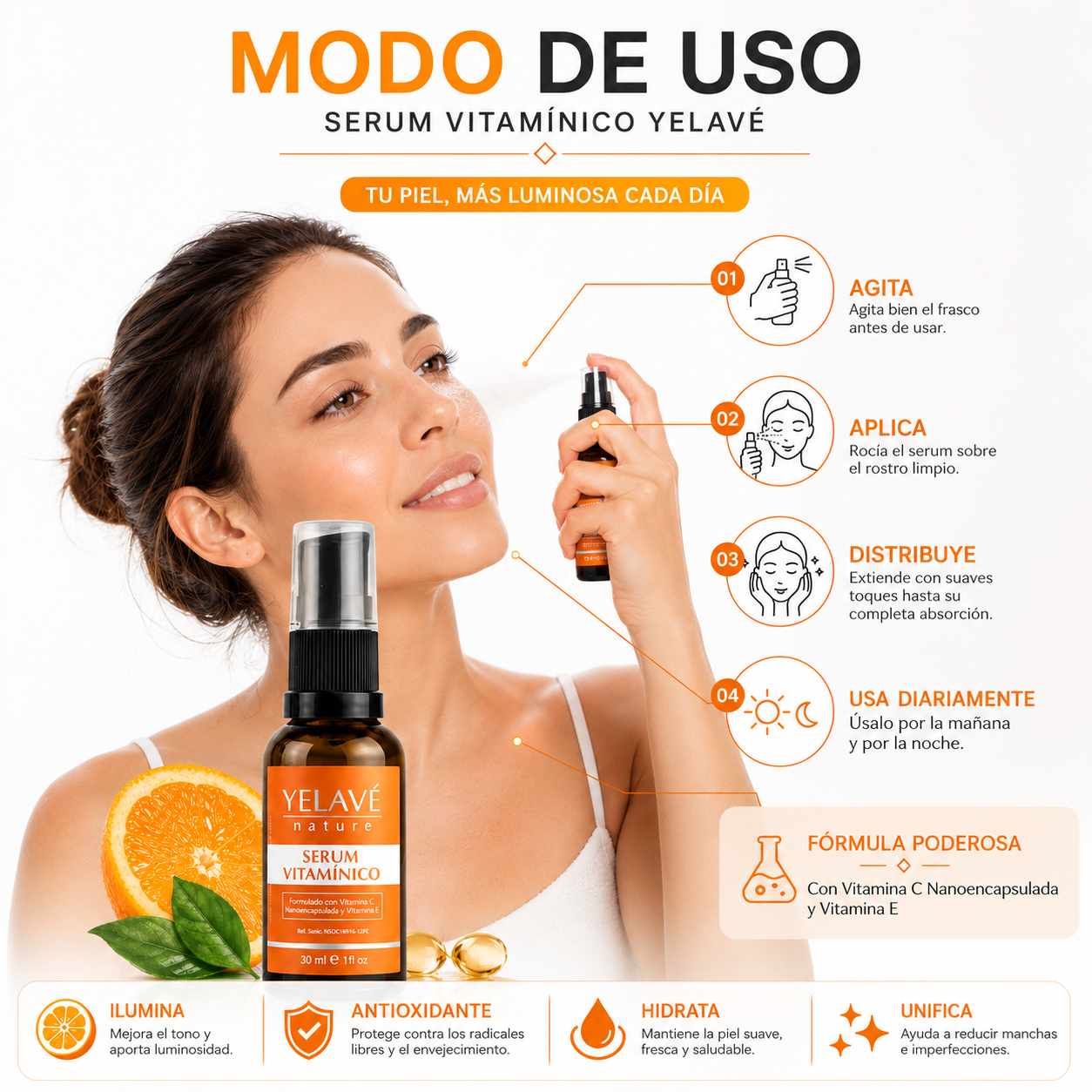 SERUM VITAMÍNICO 30ML YELAVÉ - 3