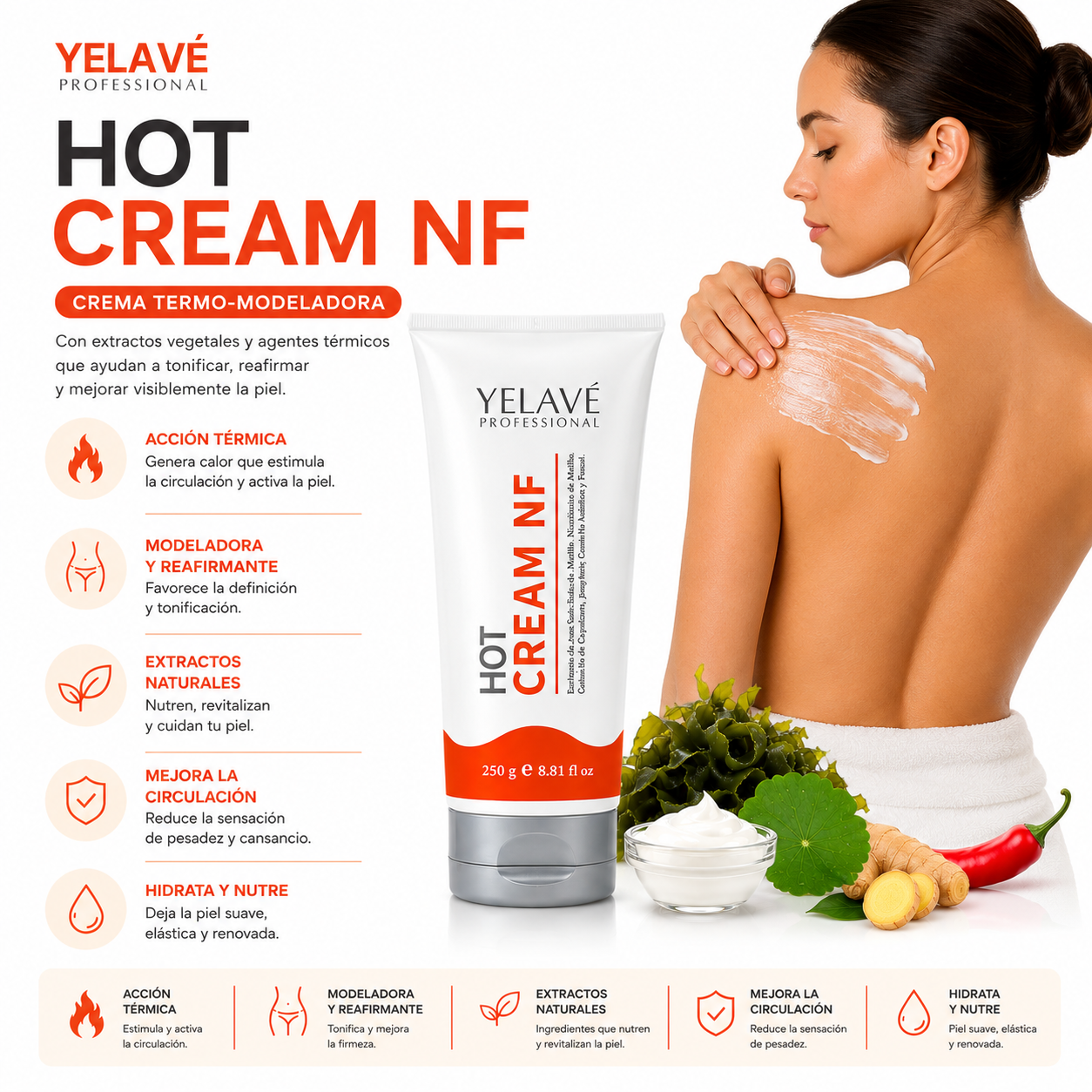 HOT CREAM NF 250G YELAVÉ - 2