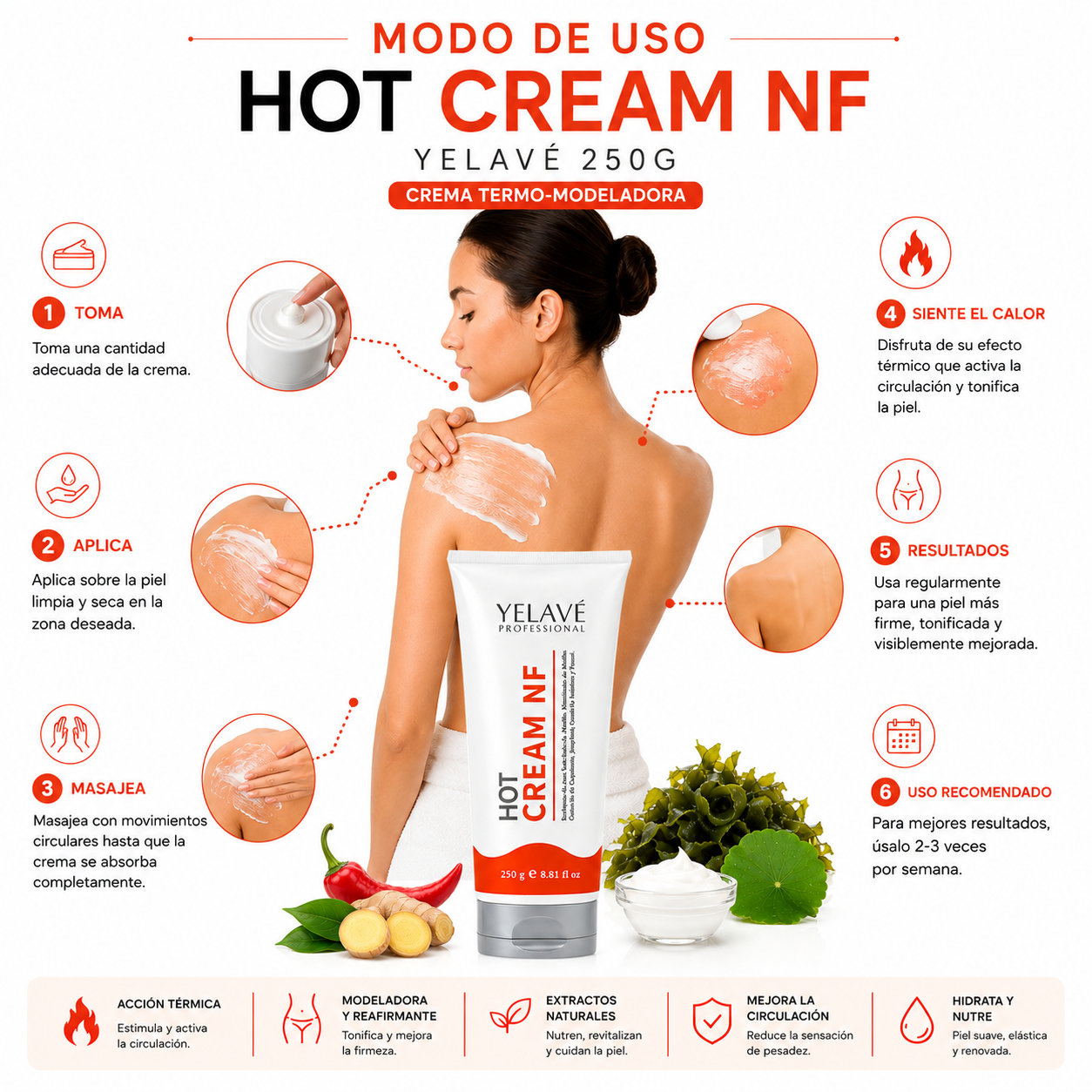 HOT CREAM NF 250G YELAVÉ - 3