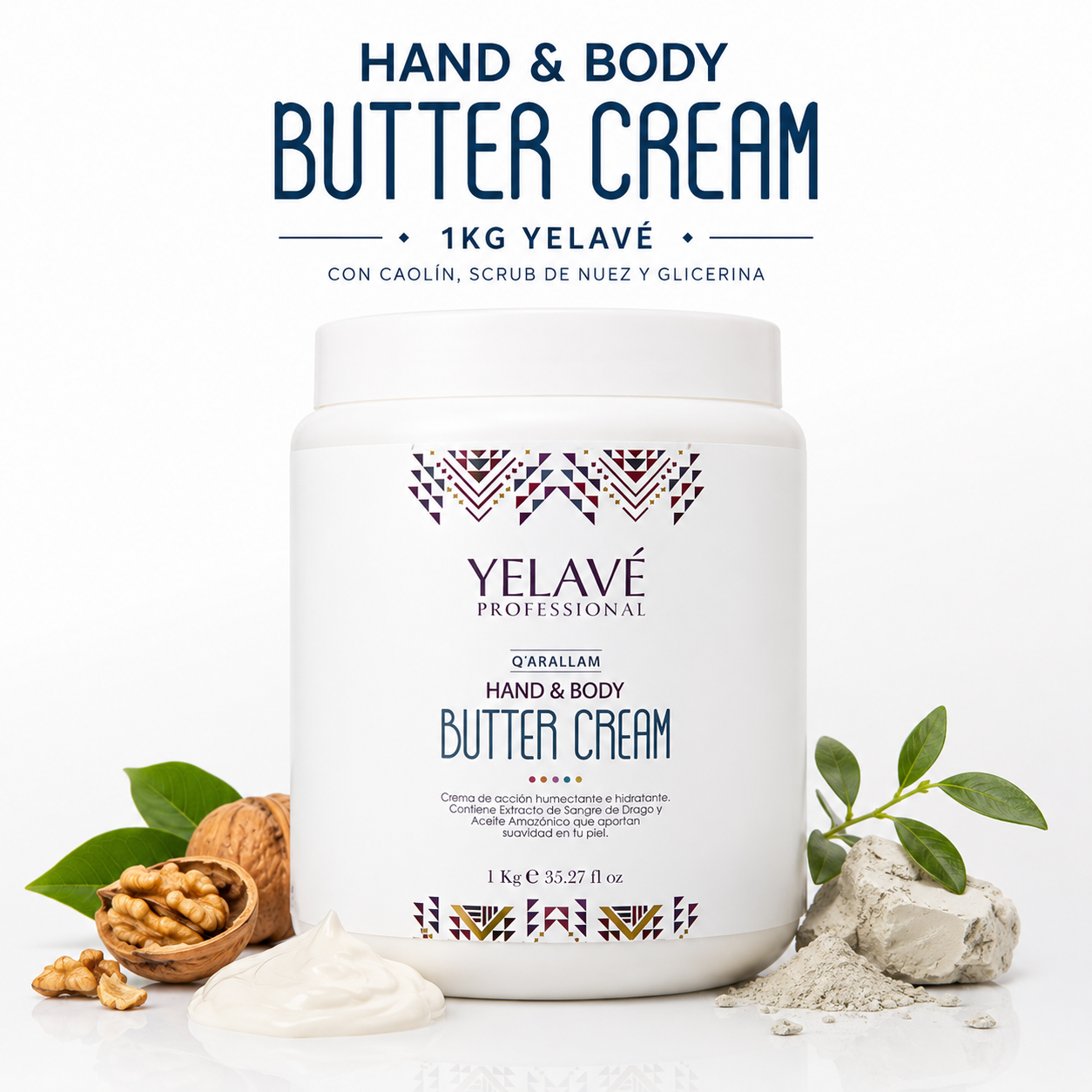 HAND Y BODY BUTTER CREAM 1KG YELAVÉ - 1