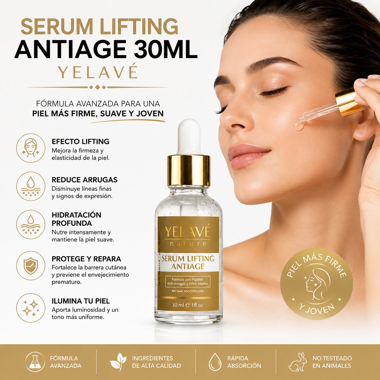 SERUM LIFTING ANTIAGE 30ML YELAVÉ - 2