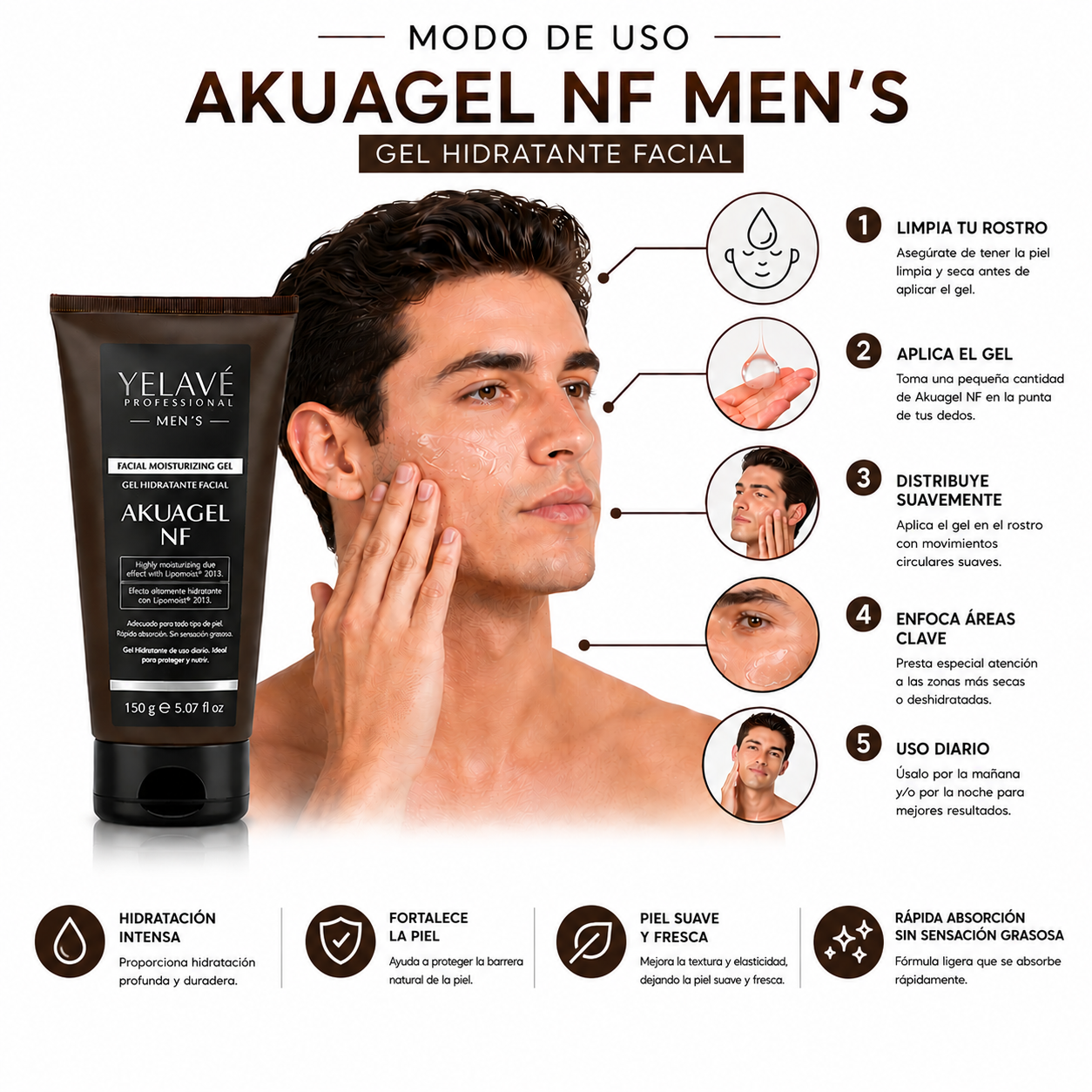AKUAGEL NF MEN`S 150G YELAVÉ - 3