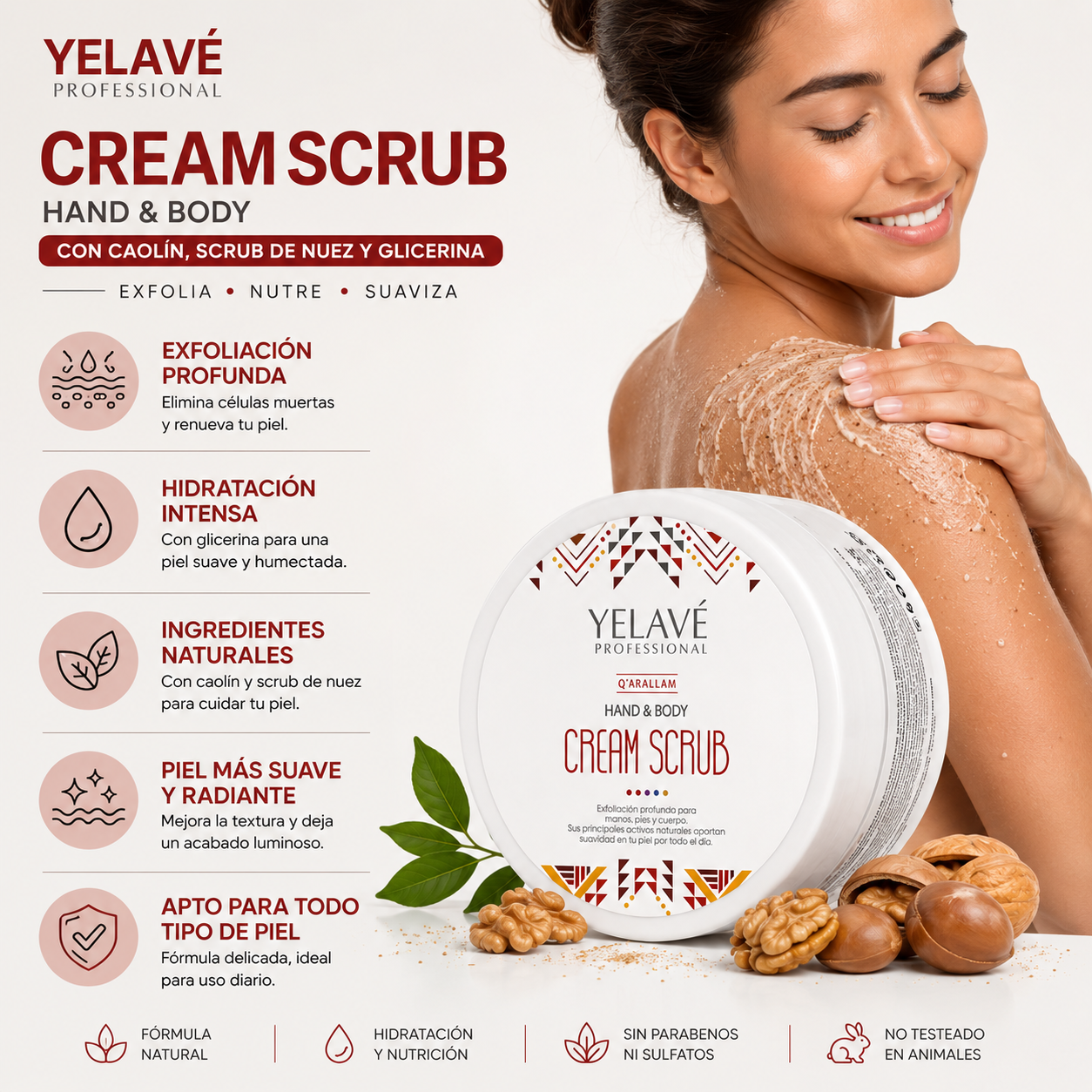 HAND Y BODY CREMA SCRUB 250 G YELAVÉ - 2